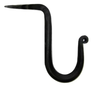 Nuevo Hierro forjado negro pesado Metal forjado 4 "Drive-In Manto Barn Hook - Imagen 1 de 5
