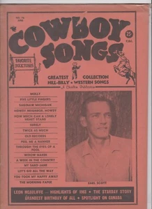 Cowboy Songs #74 June 1964 Magazine Earl Scott Leon McAuliffe - Picture 1 of 1