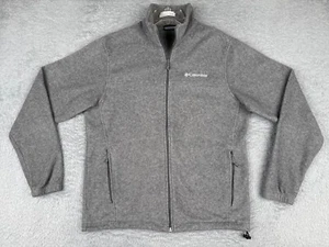 Columbia Jacket Womens Large Gray Full Zip Mock Neck Polyester Fleece Hike Camp - Picture 1 of 20