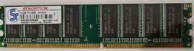 1 x STRONTIUM 1GB PC400 Hynix Desktop Ram Memory - SRD1G86U1-D4H - Image 1 of 3