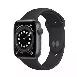 Apple Watch MG133LL/A Series 6 40mm GPS Space Gray w/ Black Band - Picture 1 of 1