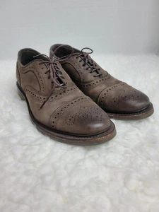 Allen Edmonds Strandmok Mens Size 8 D Brown Nubuck Suede Dainite Rubber Sole - Picture 1 of 11