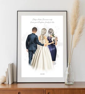 Personalised gift for Parents of the Bride, Parents of the Bride Custom print - Picture 1 of 8
