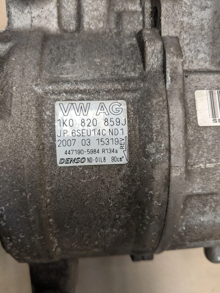 Used A/C Compressor fits: 2008 Audi TT 2.0L engine ID CDMA Grade A - Image 1 of 4
