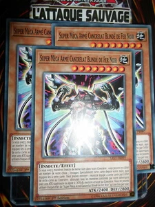 YU-GI-OH! COM SUPER MECA ARME CANCRELAT BLINDE DE FER NOIR (X3) SAST-FR097 FR - Picture 1 of 1