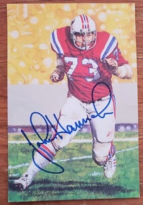 John Hannah AUTO 1991 Goal Line Art Card GLAC JSA Authenticated HOF New England - Picture 1 of 3