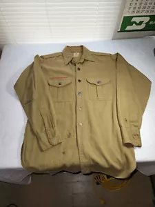 Vintage WWII Ära BSA braun Wolle? Hemd Uniform Boy Scouts of America - Bild 1 von 19