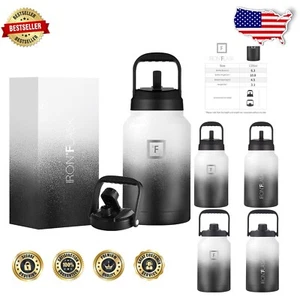 Durable 128 Oz Stainless Steel Water Bottle - Double Wall Insulated & Sweat-Free - Picture 1 of 9