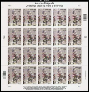 USA3 #B2 MNH Sht20 Heroes of 2001 - Picture 1 of 1