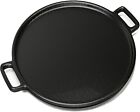 14 Inch Cast Iron Pizza Pan Skillet Cooking Baking Grilling High Quality