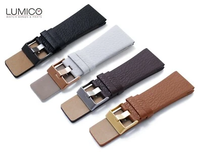 Para reloj diesel negro marrón blanco correa de cuero genuino hebilla 22-34 mm Foto 1 de 4