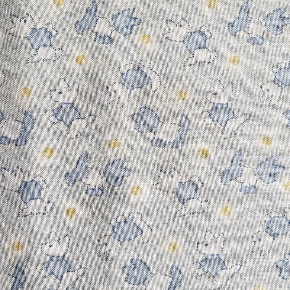 RJR Fabric 1930's Quilt Revival Collection Blue Dogs New England Museum 35" x 44 - Image 1 of 4