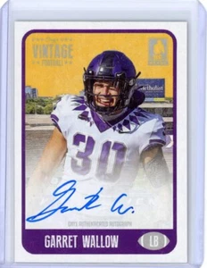 2021 Onyx Vintage Garret Wallow Autograph RC Rookie Houston Texans - Picture 1 of 2