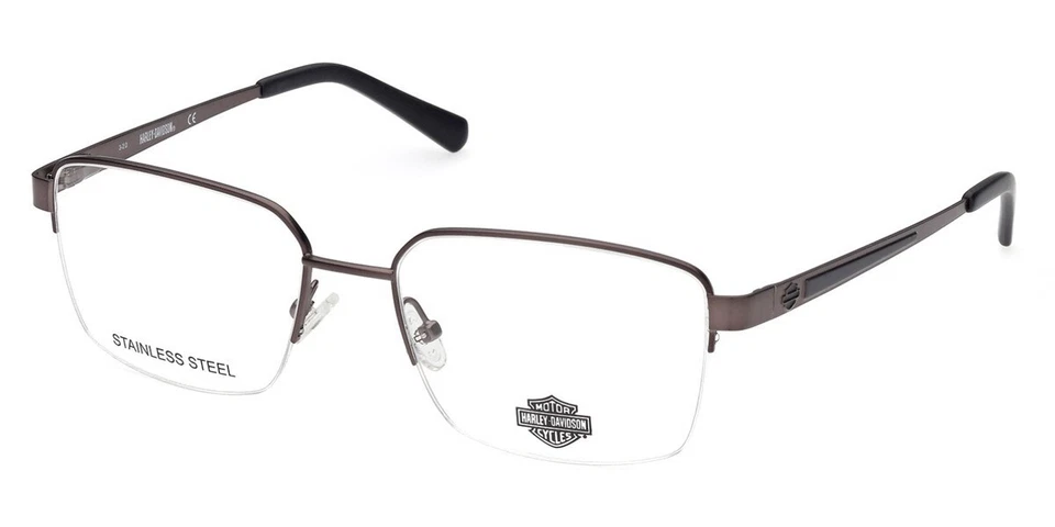 Marco de gafas Harley Davidson HD0882 009 Gunmetal Metal Semi Borde 56-18-140 09 Foto 1 de 1