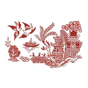 Red Willow China Small Rectangle Overglaze Waterslide Ceramic Decals - Picture 1 of 4