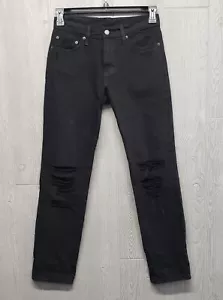 Levis 511 Jeans Herren 28x30 Slim Distressed Ripped Schwarz Stretch Denim Original - Bild 1 von 14