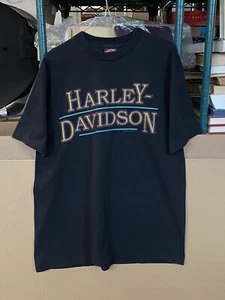 Vintage Harley Davidson 1994 Conrad's Joliet Holoubek Black Shirt Size M - Picture 1 of 17