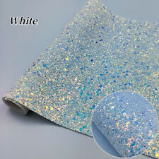 Glitter Synthetic Leather Sequin Sheet Fabric for Bow Handmade Bags 20x30cm