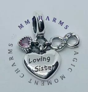 LOVING SISTER - Herz & Unendlichkeit European Charm & Geschenketui - Silber S925 - Bild 1 von 5