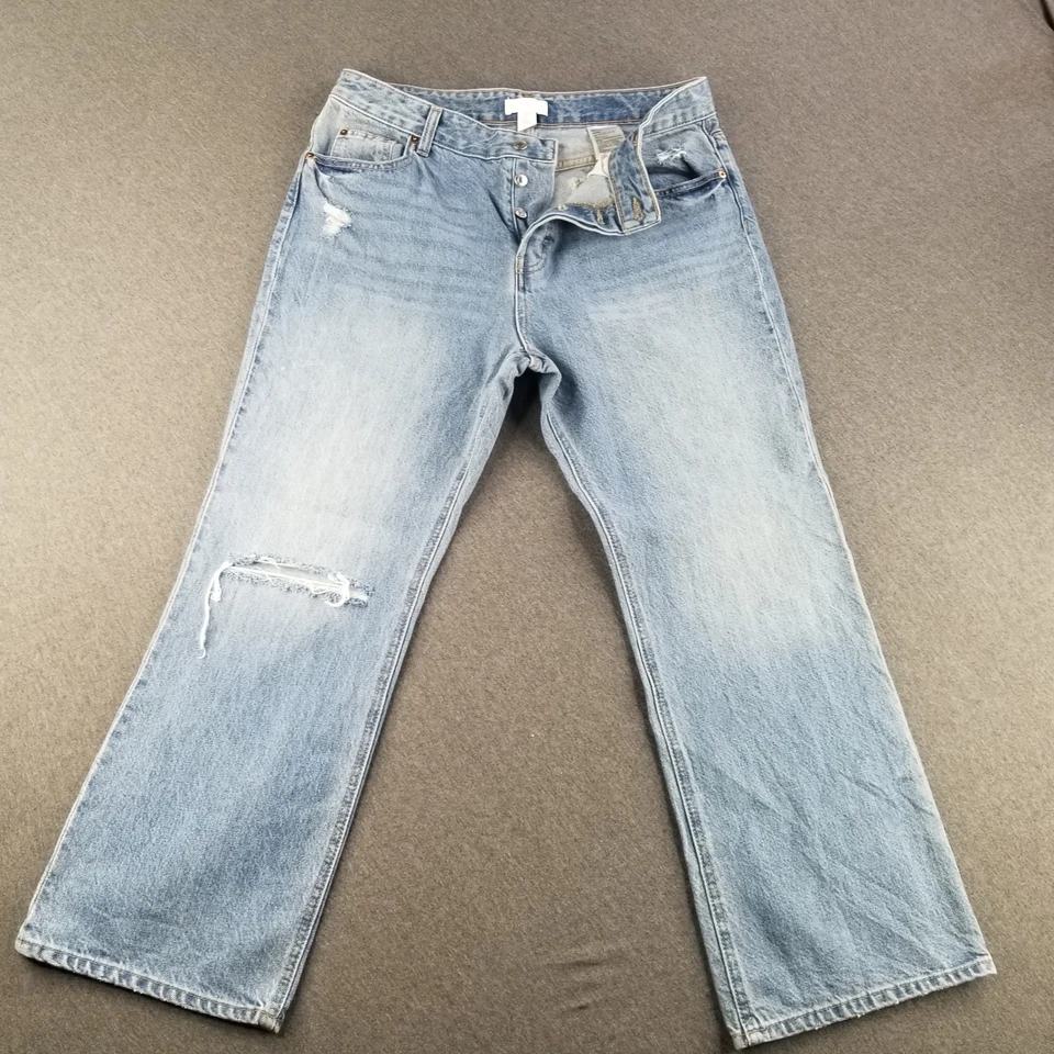 H & M Jean Women's Size 14 Blue Light Wash Wide Leg Stylish - Image 1 of 4
