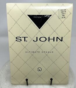 St John Hosiery Pantyhose Ultimate Opaque Pine Toner Top Size B NEW!