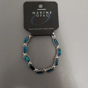 Marine Opal New Zealand Paua Shell Bracelet - Picture 1 of 3