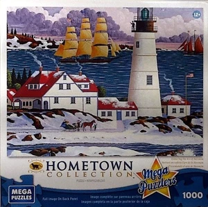 Portland Head Light Lighthouse Heronim Hometown 1000 pc 18" X 26" Mega Puzzle - Picture 1 of 1