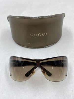Gucci Black Gradient Shield Crystal Logo Women Sunglasses - Image 1 of 4