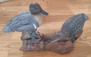 Antique hand carved wood folk art duck Burl Wood Don Hovie sculpture statue RARE - Picture 1 of 14