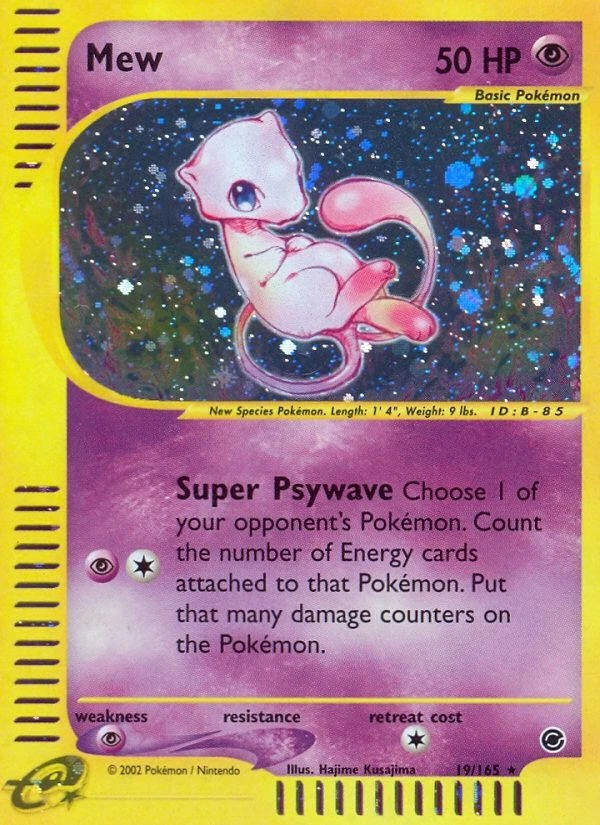 Pokemon Mew (19/165) Expedition Base Set DMG REVERSE HOLO - Image 1 of 1