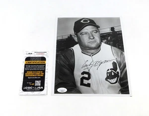 Early Wynn Signed 8 x 10 B&W Photo Indians JSA Auto - Picture 1 of 3