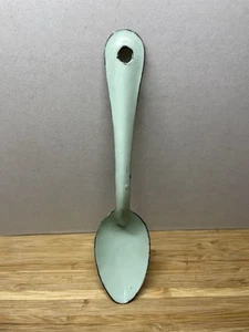 Vintage türkis Emaillegeschirr 12" Servierlöffel - Bild 1 von 6