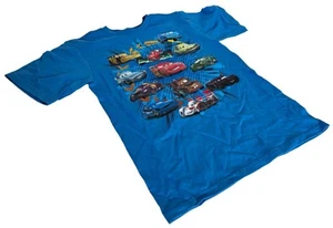 Disney Youth Cars 2 Lightning McQueen & Friends Graphic Blue Shirt Size Medium - Picture 1 of 3