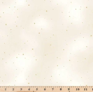 Practical Magic Ecru Starry Sky Blender Fabric 5365 E Half yard continuous cut - Picture 1 of 6