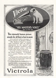 1917 Victrola: Intensely Human Picture Stands Vintage Print Ad - Picture 1 of 1