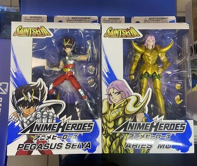 HÉROES DE ANIME - CABALLEROS DE SAN SEIYA DE LA ZODIAC Lote Pegaso Aries Mu 6 pulgadas Foto 1 de 4