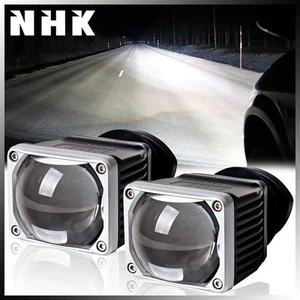 NHK Laser Headlight Square LED Projector Lens Spotlight Fog Lamp Retrofit DRL - Bild 1 von 8