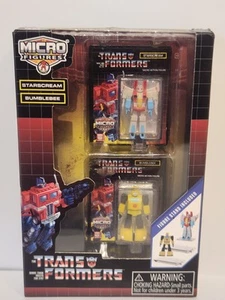 Micro Figures The Transformers Starscream & Bumblebee with Figure Stand NEW - Picture 1 of 2