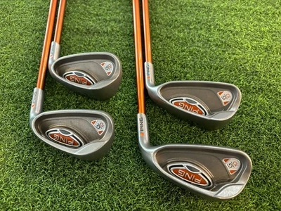 Ping G10 Orange Dot Short Irons 8,9,PW,UW/TFC 129 Regular Flex Graphite/RH - Image 1 of 4