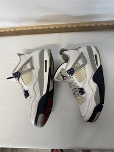 Nike Jordan 4 Midnight navy 408452-140 Size 7Y Sneakers shoes. Need Cleaning. - Picture 1 of 9