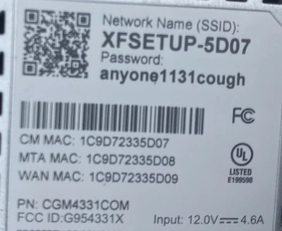 📶 Comcast Xfinity XB7-T Gigabit Modem WiFi Router – AS IS, No Power Cord  - Image 1 of 3