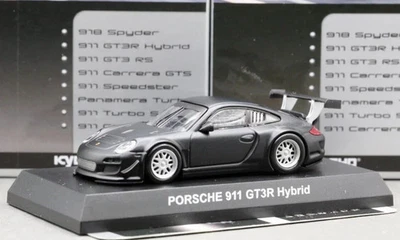 Coche secreto Kyosho 1/64 Porsche Collection 5 911 GT3R híbrido 2010 negro mate Foto 1 de 4