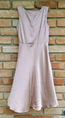Talbots Womens Hammered Silk A-Line Sleeveless Dress SZ 2 Muted Rose Sp Occasion - Image 1 of 4