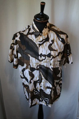 Vintage Green Hornet Hawaiian java Batik summer short sleeve shirt  XL  revival - Image 1 of 4