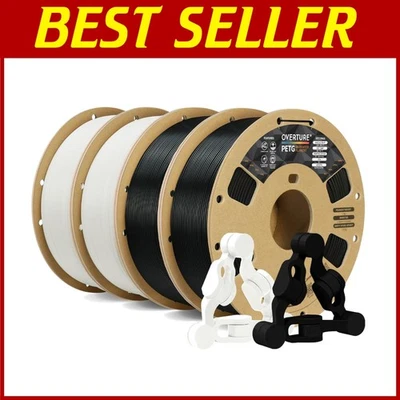 Durable 4KG PETG Filament - 1.75mm Neatly Wound 1kg Spools for FDM Printers - Image 1 of 4