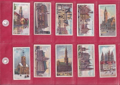 WILLS - GEMS OF BELGIAN ARCHITECTURE -  ISSUED 1915 - 10 CARDS - HIGH NUMBERS - Image 1 of 2