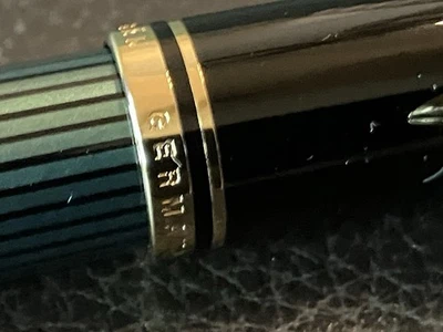 Botella de tinta Pelikan M400 verde negro FP extra fina plumín bonificación 2 OZ Foto 1 de 4