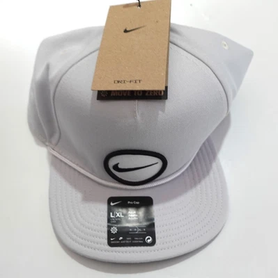 Gorra de golf Nike Dri FIT Pro Structured Futura talla L/XL blanca con cuerda sólida Foto 1 de 4