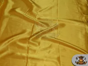 Tela lisa de crepé satinado AMARILLO / 60" de ancho / Se vende por yarda - Imagen 1 de 1