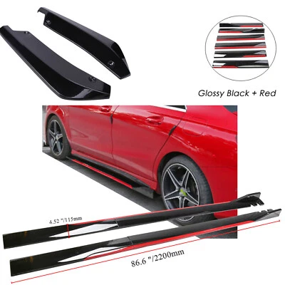 For Toyota Venza Gloss Black Red Side Skirt Rear Bumper Chin Lip Spats Body Kits Foto 1 de 4